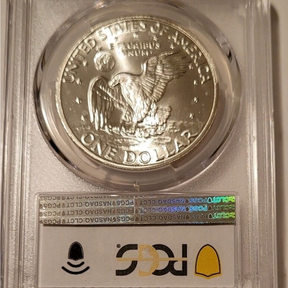 Silver dollar, full silver! 1972 Eisenhower minted in San Fran. Graded MS66 ! - Picture 2 of 2